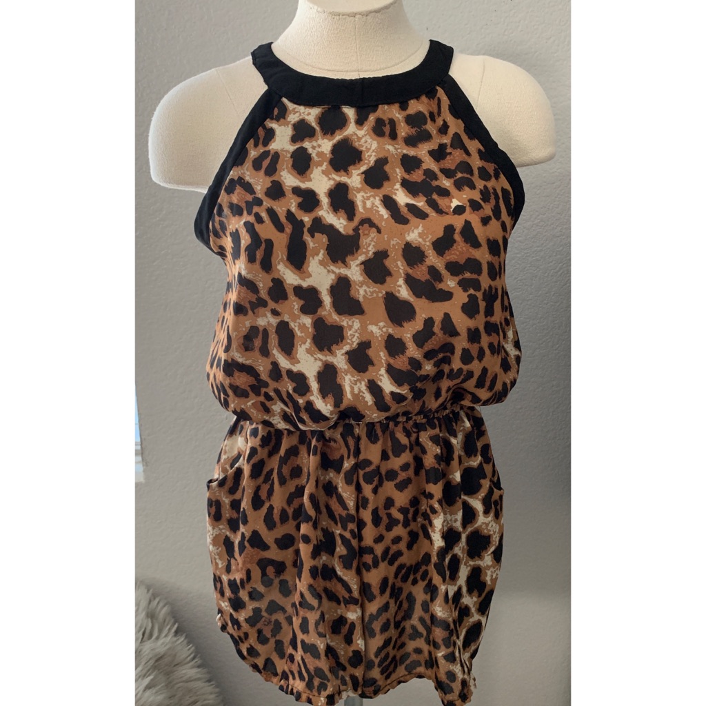 Leopard Print Romper
